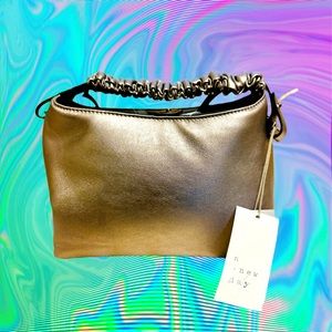 🏷️ NWT! 🎯 Target A New Day Ruched Top Handle Crossbody Metallic Bronze 👜